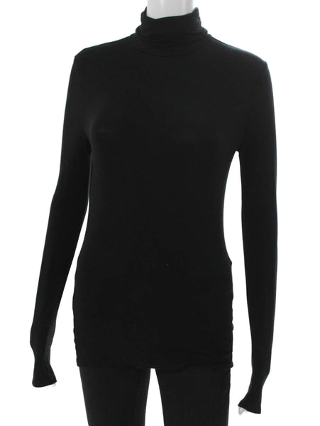 Saks Fifth Avenue Women Black Turtleneck Long Sleeve Basic Shirt Size XS