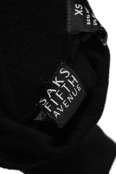Saks Fifth Avenue Women Black Turtleneck Long Sleeve Basic Shirt Size XS