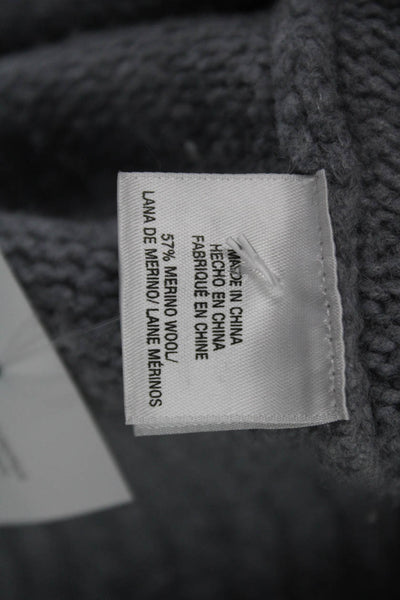 Favorite Daughter Womens Merino V Neck Pullover Sweater Gray Size M