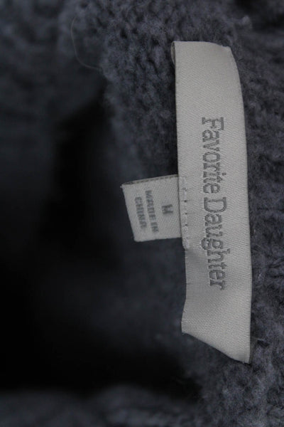 Favorite Daughter Womens Merino V Neck Pullover Sweater Gray Size M