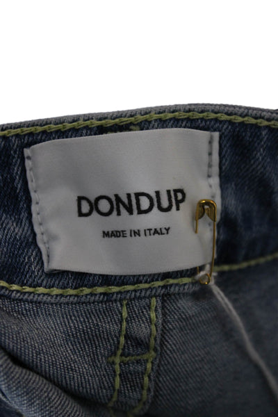 Dondup Womens Hot Pants Blue Cotton Button Closure Size 27