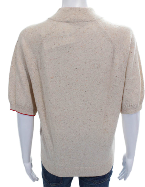 Victoria Beckham Women Cashmere Mockneck Pullover Beige Size L