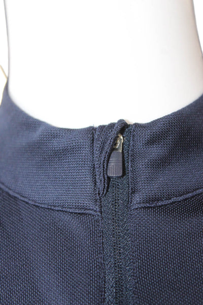 Tory Sport Womens Pullover Mock Neck Zip Long Sleeve Blue Polyester Size XS