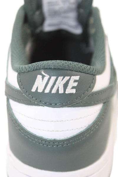 Nike Childrens Boys Leather Dunk Low Retro Sneakers Green White Size 2