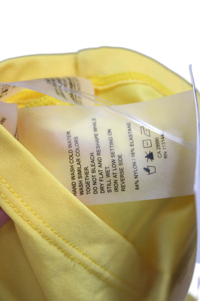 Majestic Filatures Womens Basic T-Shirt Yellow Turtleneck Long Sleeve Size 1