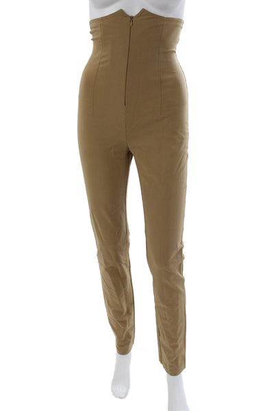 Omo Women Dress Pants Beige Polyester Zip Inseam 31 Size 4