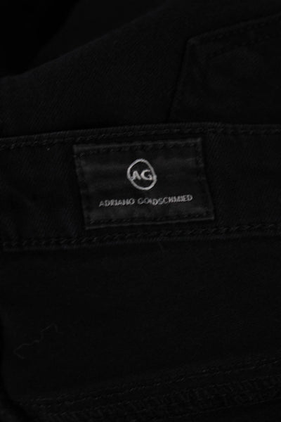AG Adriano Goldschmied Women Black Skinny Jeans High Rise Viscose Size 28