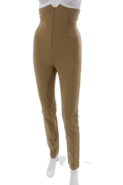 Omo Women Dress Pants Beige Polyester Zip Inseam 31 Size 4