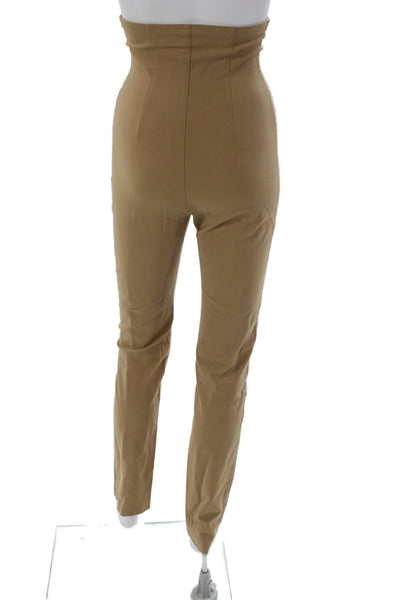 Omo Women Dress Pants Beige Polyester Zip Inseam 31 Size 4
