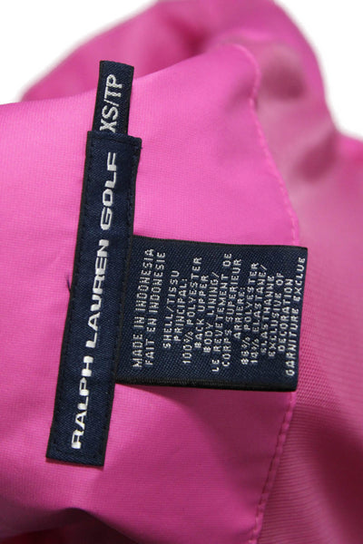 Ralph Lauren Golf Women Windbreaker Pink Zip Long Sleeve Size XS