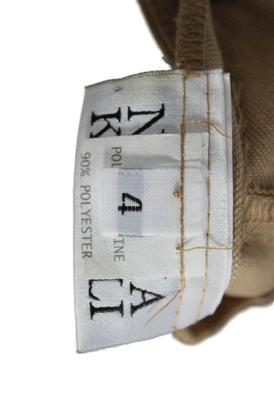 Omo Women Dress Pants Beige Polyester Zip Inseam 31 Size 4
