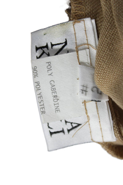 Omo Women Dress Pants Beige Polyester Zip Inseam 31 Size 4