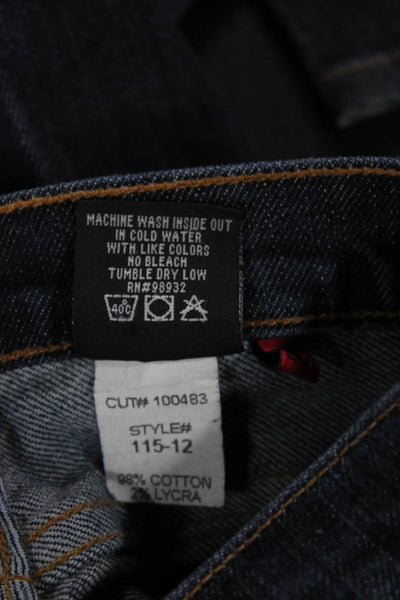 Red Engine Women Straight Jeans Blue Low Rise Cotton Blend Inseam 32 Size 26