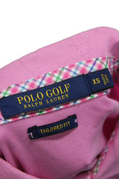 Polo Golf Ralph Lauren Womens Basic Polo Pink Cotton Collar 3/4 Sleeve Size XS