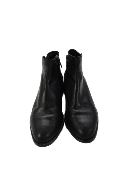 Aquatalia Women's Leather Pointed Toe Ankle Boots Black Size 9.5