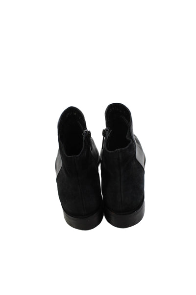 Aquatalia Women's Leather Pointed Toe Ankle Boots Black Size 9.5