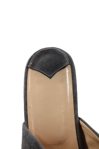 Barneys New York Womens Suede Slide On Sandals Gray Size 40.5 10.5