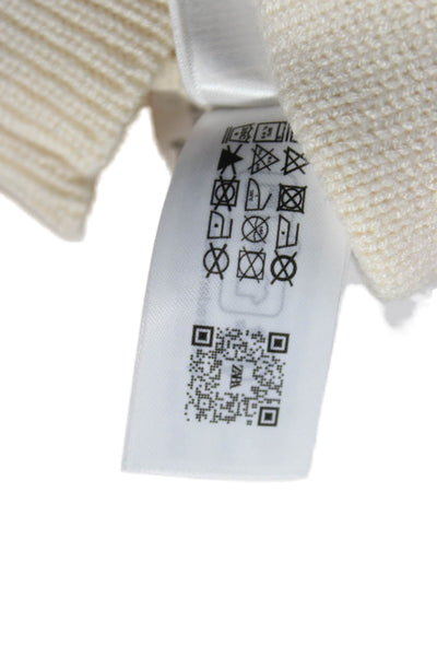 Zara Womens Ivory Viscose Cowl Neck Sweater Vest Sleeveless Size S