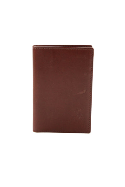 Tardini Mens Leather Classic Bifold Wallet Brown