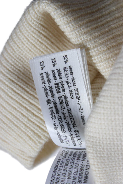 Zara Womens Ivory Viscose Cowl Neck Sweater Vest Sleeveless Size S