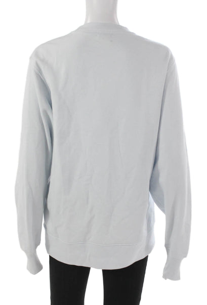 Tory Sport Women Pullover Sweatshirt Blue Cotton Crew Neck Long Sleeve Size XS