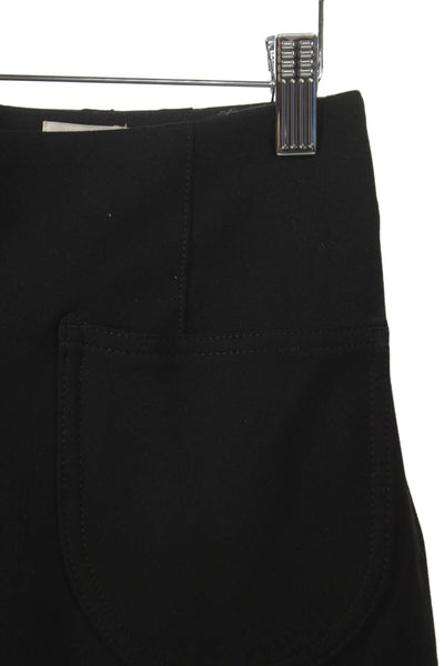 Maeve Anthropologie Womens Cropped Pants Black Viscose Zip Size 26