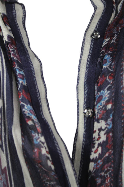 Isabel Marant Etoile Women Jumpsuit Striped Multi V-Neck Size 2