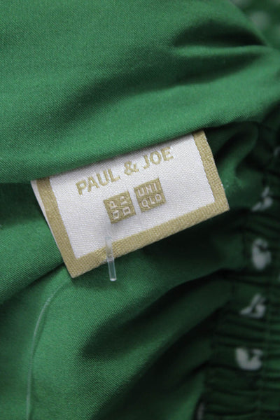 Paul & Joe X Uniqlo Women Green Floral Maxi Pull On Skirt Size L