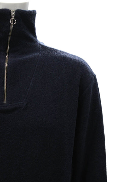 04651/A Trip In A Bag Mens Wool Pullover Sweater Blue Mock Neck Size XL