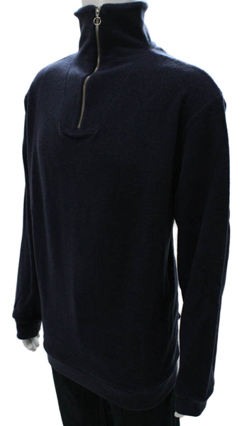 04651/A Trip In A Bag Mens Wool Pullover Sweater Blue Mock Neck Size XL