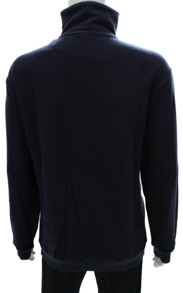 04651/A Trip In A Bag Mens Wool Pullover Sweater Blue Mock Neck Size XL