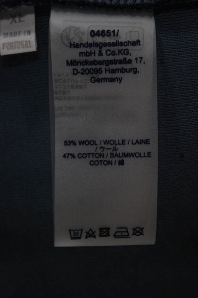 04651/A Trip In A Bag Mens Wool Pullover Sweater Blue Mock Neck Size XL