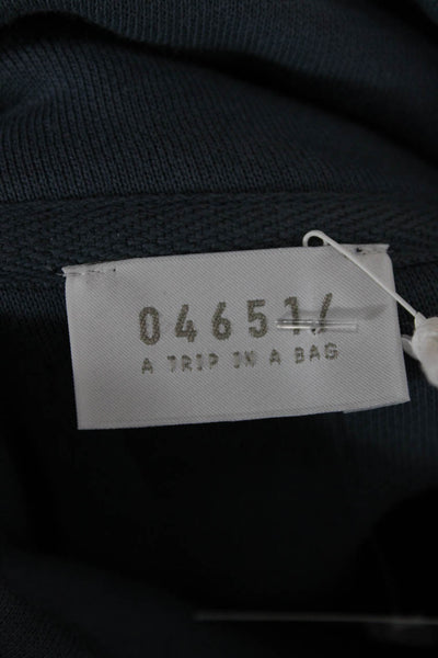 04651/A Trip In A Bag Mens Wool Pullover Sweater Blue Mock Neck Size XL