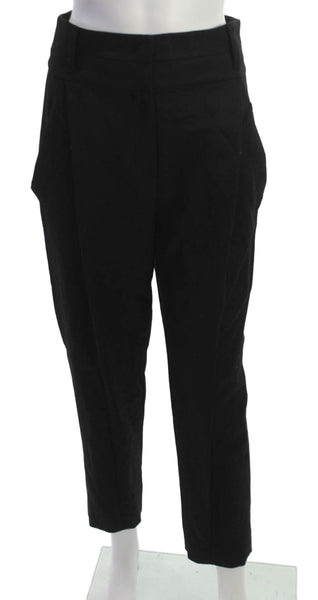 Hanii Y Womens Dress Pants Black Wool Zip Size 40