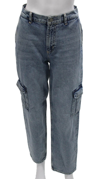 Rails Womens Straight Jeans Blue Cotton Mid Rise Inseam 30 Size 24