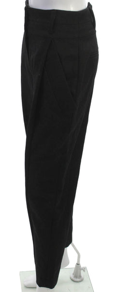 Hanii Y Womens Dress Pants Black Wool Zip Size 40