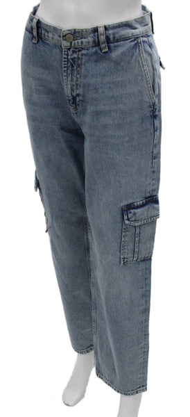 Rails Womens Straight Jeans Blue Cotton Mid Rise Inseam 30 Size 24