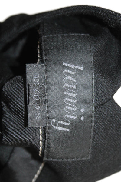 Hanii Y Womens Dress Pants Black Wool Zip Size 40