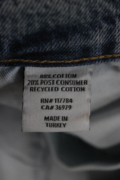 Rails Womens Straight Jeans Blue Cotton Mid Rise Inseam 30 Size 24
