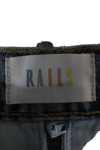 Rails Womens Straight Jeans Blue Cotton Mid Rise Inseam 30 Size 24