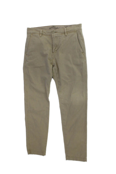 Levis Mens Chino Pants Beige Cotton Button Solid Size 29