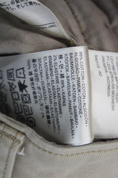 Levis Mens Chino Pants Beige Cotton Button Solid Size 29