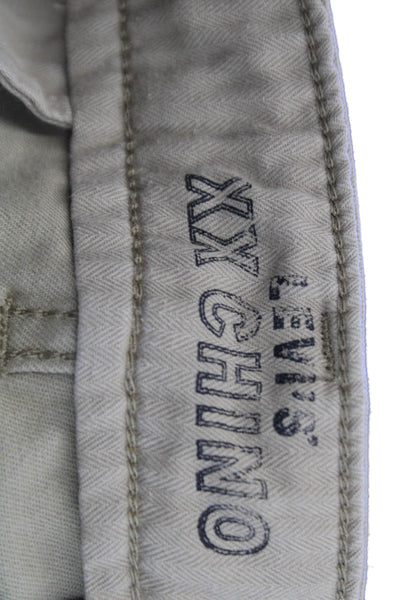Levis Mens Chino Pants Beige Cotton Button Solid Size 29