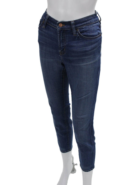 J Crew Womens Skinny Jeans Blue Cotton Blend Size 27