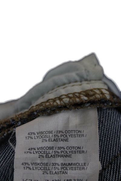 J Crew Womens Skinny Jeans Blue Cotton Blend Size 27