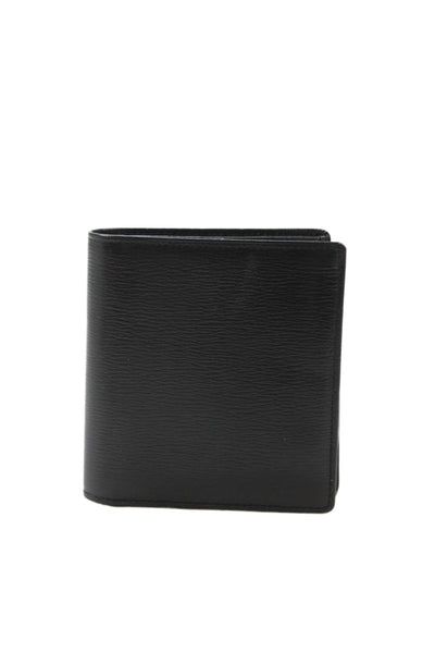 Tardini Mens Leather Classic Compartmented Bifold Wallet Black