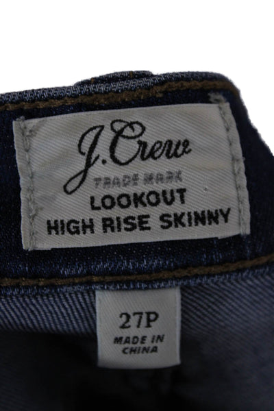 J Crew Womens Skinny Jeans Blue Cotton Blend Size 27