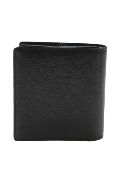 Tardini Mens Leather Classic Compartmented Bifold Wallet Black