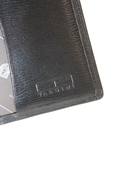 Tardini Mens Leather Classic Compartmented Bifold Wallet Black