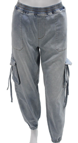 Ser.O.Ya Womens Tapered Blue Cotton Blend Jeans Pull On Size S